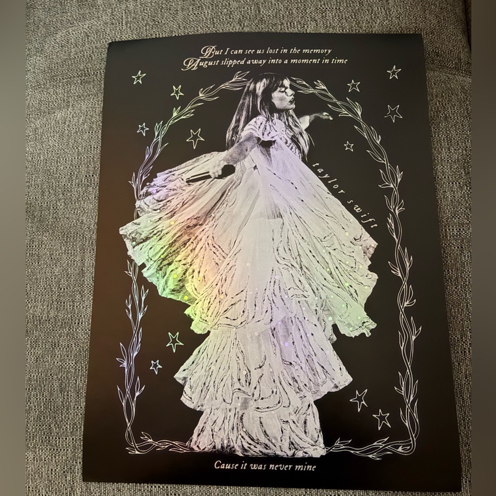 Taylor Swift | Folklore August Twirling holographic foil lithograph 2024